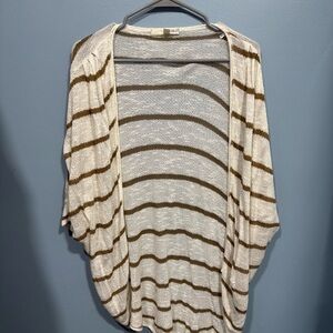 Say What? Brown and Cream Knit Cardigan